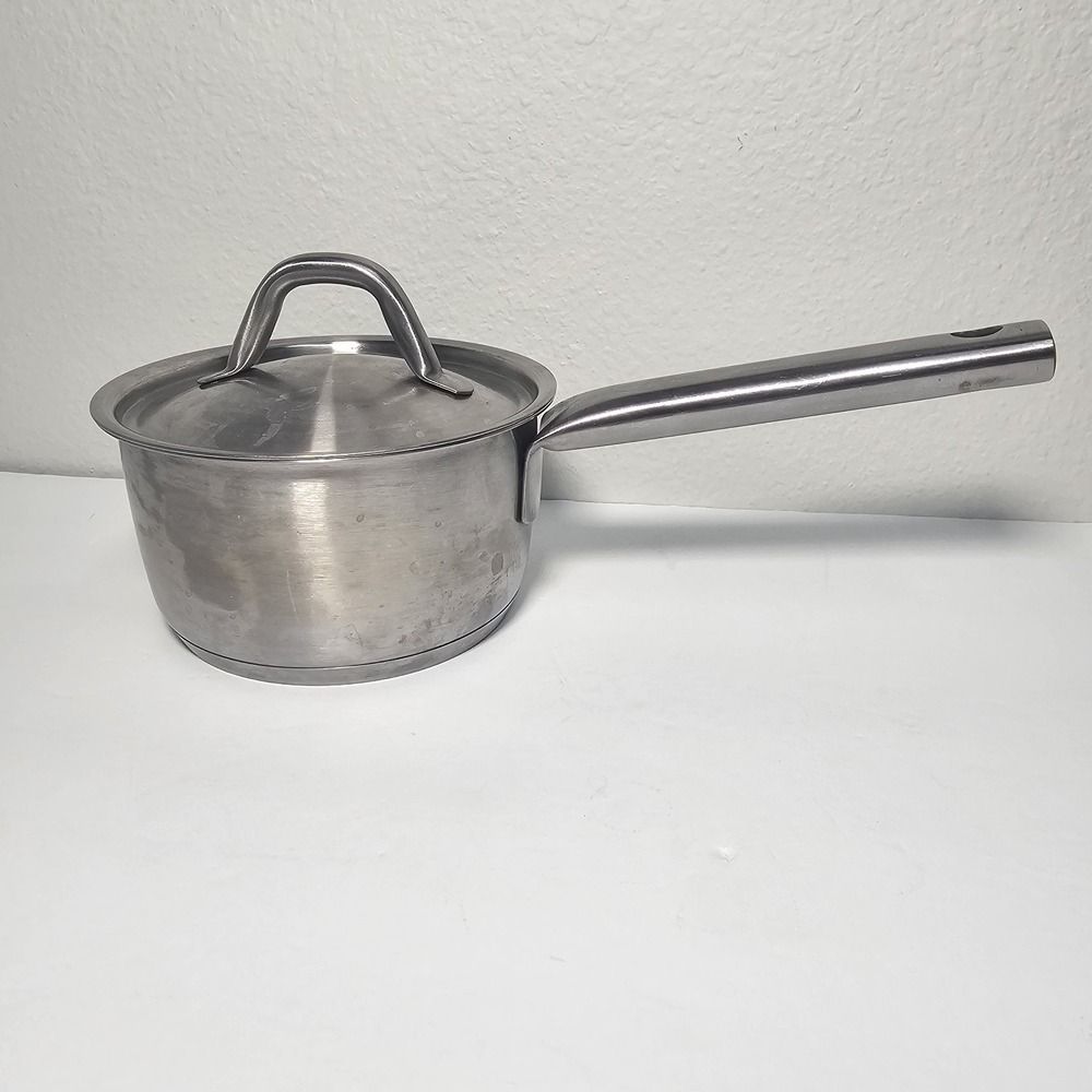 IKEA 365+ Stainless‎ Steel 1 Quart Sauce Pan w/ Lid 1qt 4 Cups 1 Liter Induction